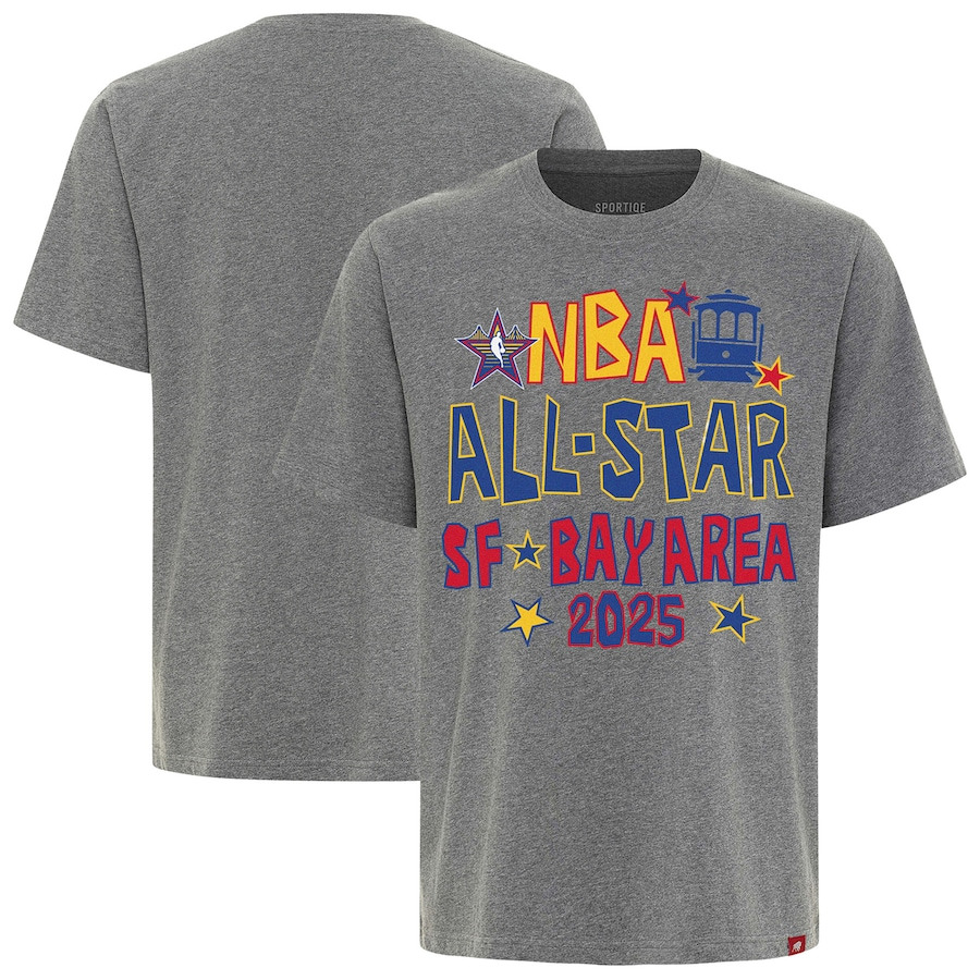 Men 2025 NBA all Star grey T Shirt style 2->nba t-shirts->Sports Accessory